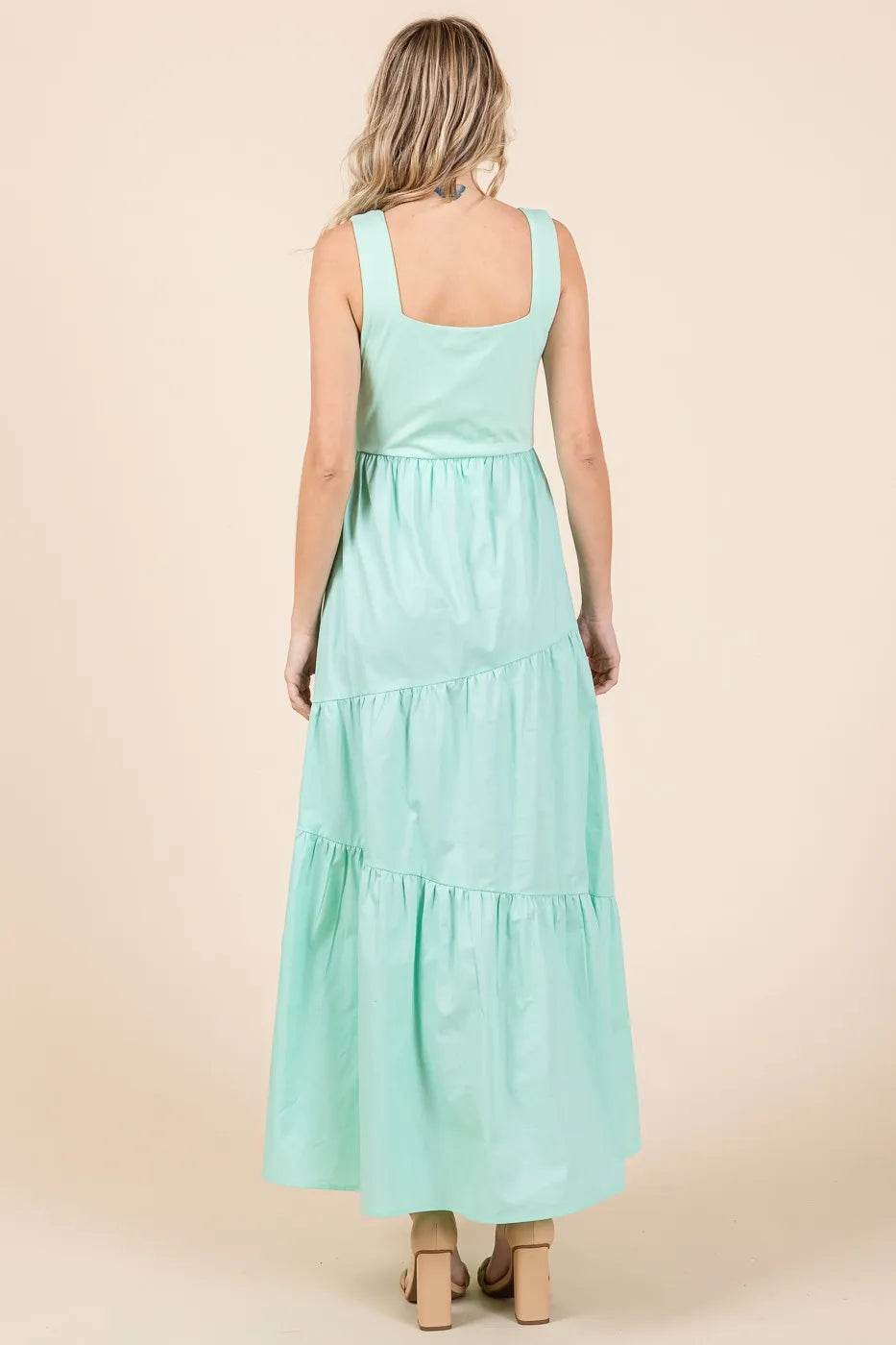 Mittoshop Mix Media Square Neck Maxi Dress - Shop Style & More | Fresh Looks, Everyday Deals & Free Shipping