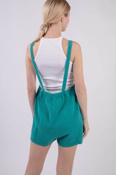 VERY J Sleeveless Double Gauze Overalls with Pockets - Shop Style & More | Fresh Looks, Everyday Deals & Free Shipping