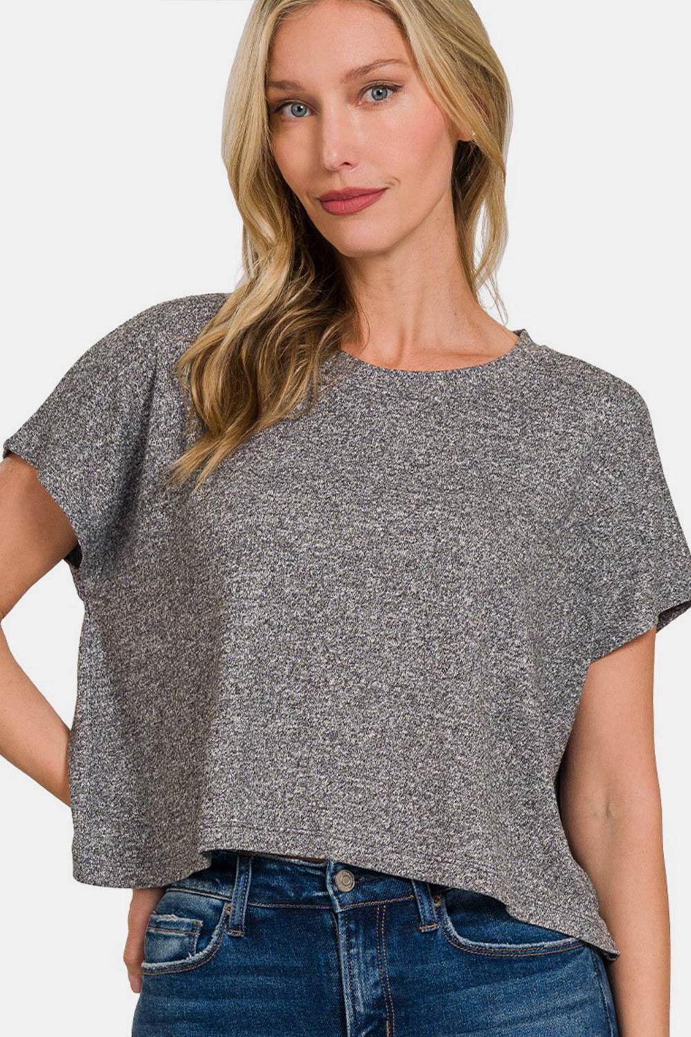 Zenana Short Sleeve Round Neck Cropped T-Shirt - Shop Style & More | Fresh Looks, Everyday Deals & Free Shipping