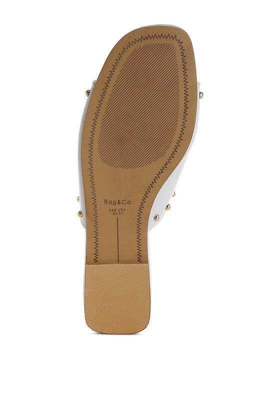 Renaldi Genuine Leather Studded Slip-On Flats - Shop Style & More | Fresh Looks, Everyday Deals & Free Shipping