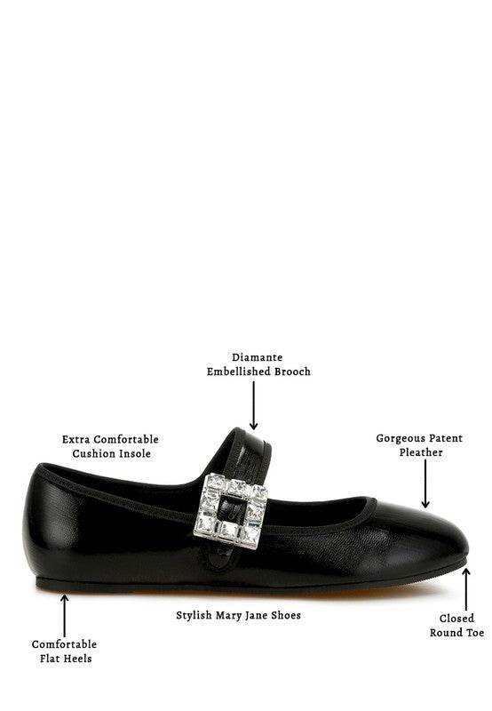 Upstage Brooch Mary Jane Ballerinas - Shop Style & More | Fresh Looks, Everyday Deals & Free Shipping