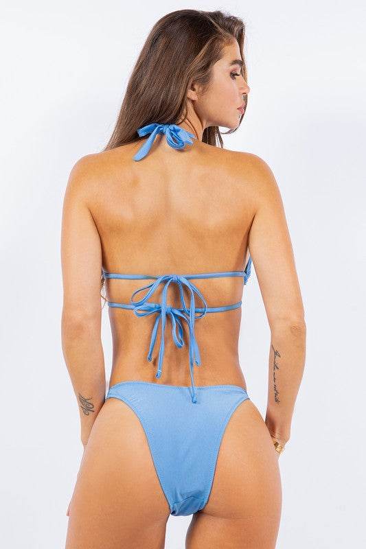 TWO PIECE DOUBLE STRAPES SEXY CUT-OUT BIKINI - Shop Style & More | Fresh Looks, Everyday Deals & Free Shipping