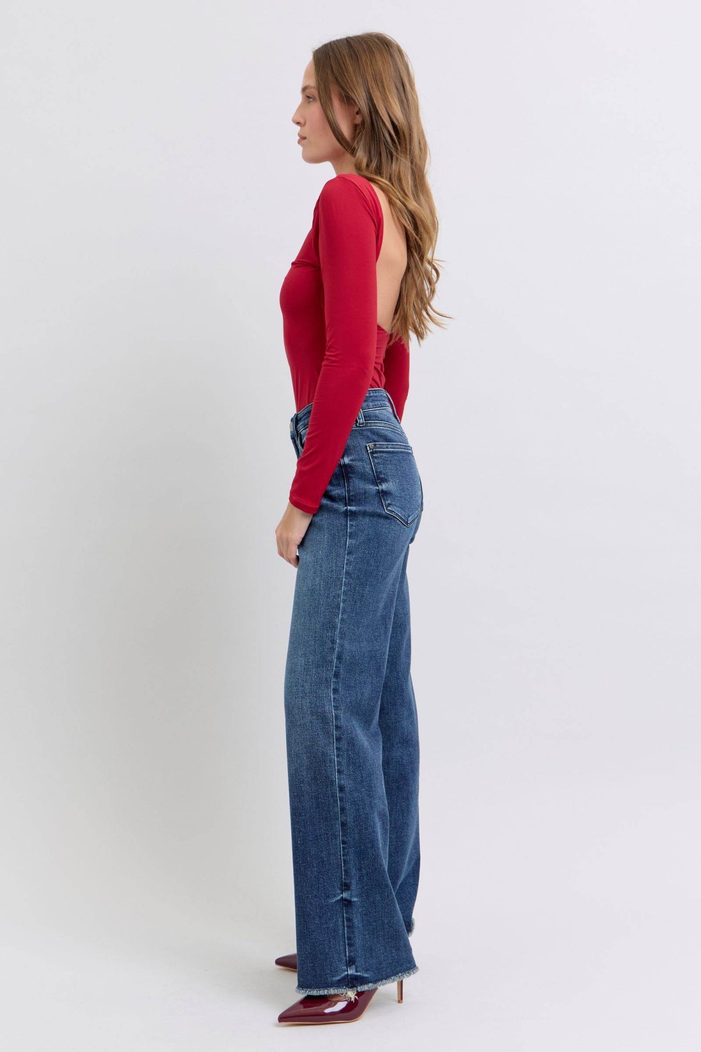 Judy Blue Full Size Raw Hem Mid Rise Jeans - Shop Style & More | Fresh Looks, Everyday Deals & Free Shipping