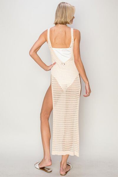 HYFVE Crochet Backless Cover Up Dress Cover-Ups