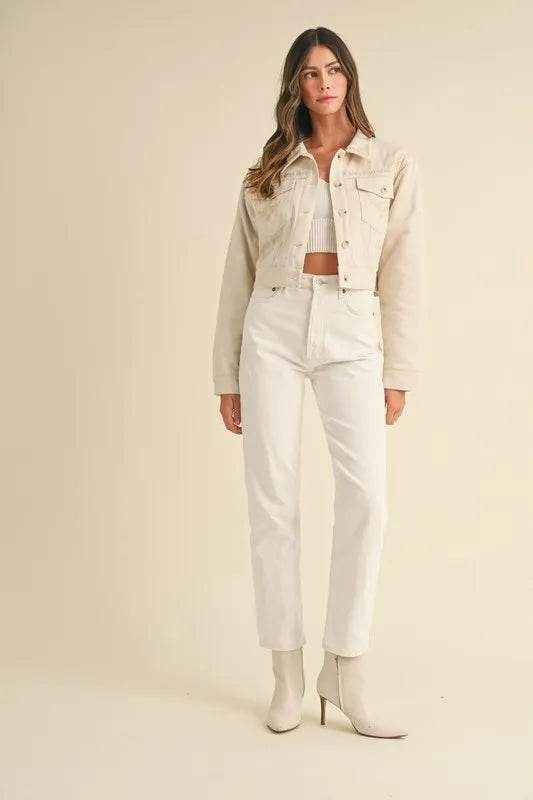 MABLE Embroidered Quilted Cropped Jacket - Shop Style & More | Fresh Looks, Everyday Deals & Free Shipping