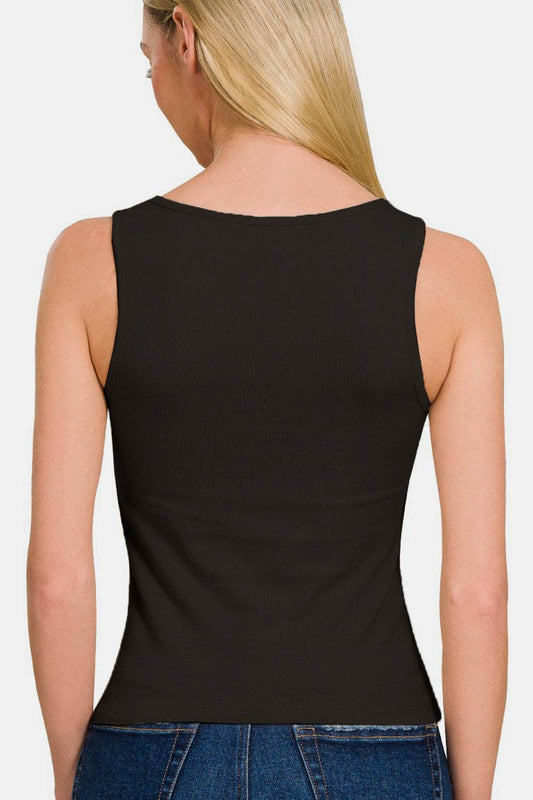 Zenana Square Neck Cropped Tank - Shop Style & More | Fresh Looks, Everyday Deals & Free Shipping