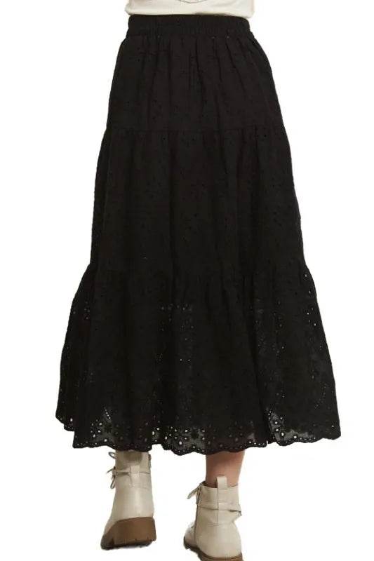 ADORA Elastic Waistband Tiered Midi Skirt - Shop Style & More | Fresh Looks, Everyday Deals & Free Shipping