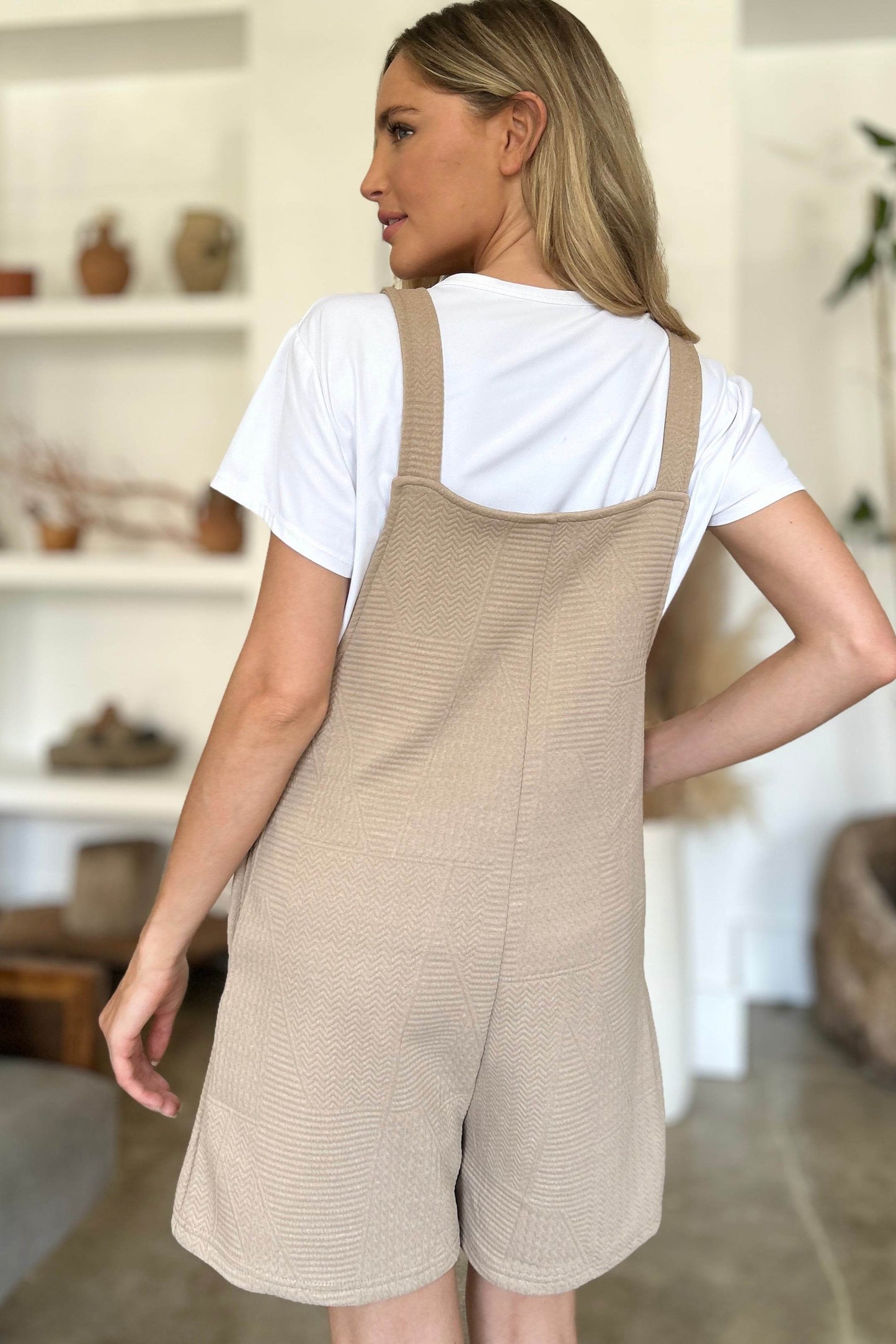 Double Take Full Size Texture Sleeveless Romper - Shop Style & More | Fresh Looks, Everyday Deals & Free Shipping
