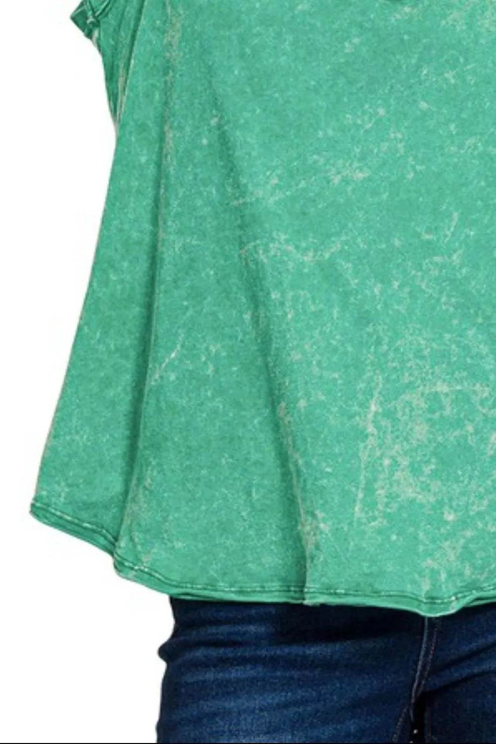 Zenana Crinkle Washed V-neck Sleeveless Top - Shop Style & More | Fresh Looks, Everyday Deals & Free Shipping