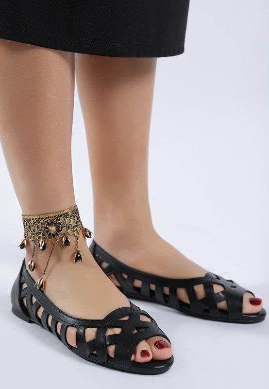 Moira Woven Peep Toe Flats - Shop Style & More | Fresh Looks, Everyday Deals & Free Shipping