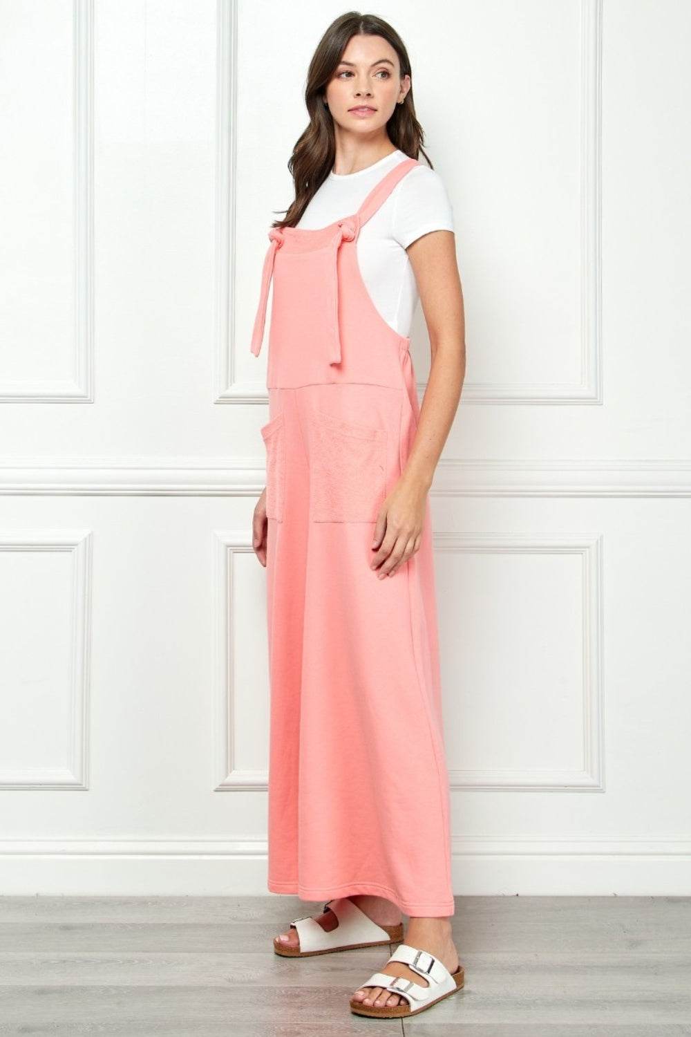 Veveret Wide Strap French Terry Overalls - Shop Style & More | Fresh Looks, Everyday Deals & Free Shipping