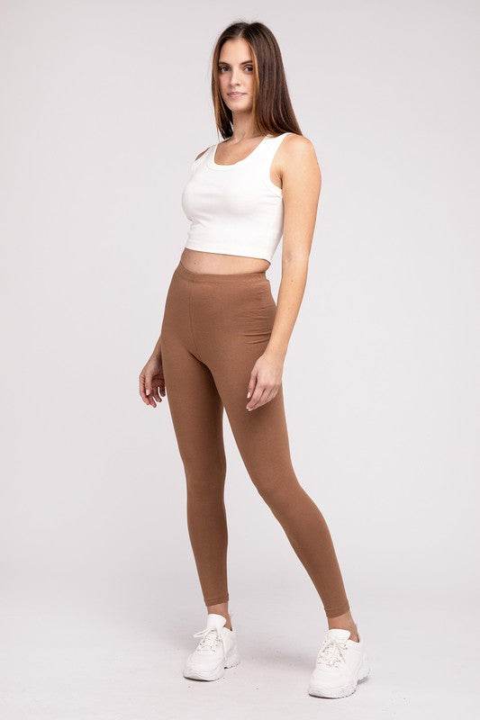 Premium Cotton Full-Length Leggings - Shop Style & More | Fresh Looks, Everyday Deals & Free Shipping