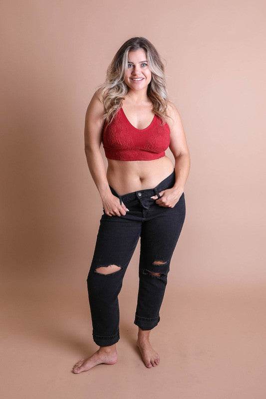 Seamless Padded Textured Brami Plus Size - Shop Style & More | Fresh Looks, Everyday Deals & Free Shipping