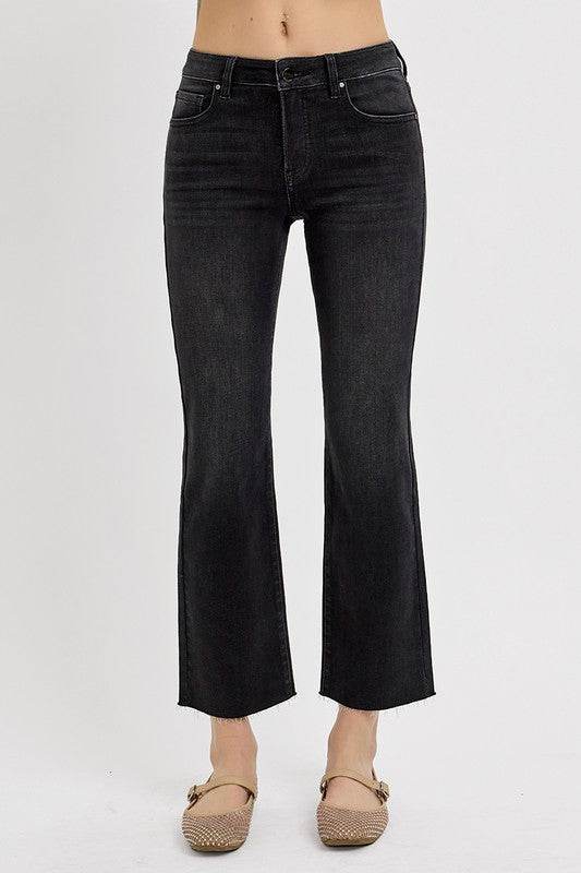 RISEN Tummy Control Mid Rise Crop Straight Jeans - Shop Style & More | Fresh Looks, Everyday Deals & Free Shipping