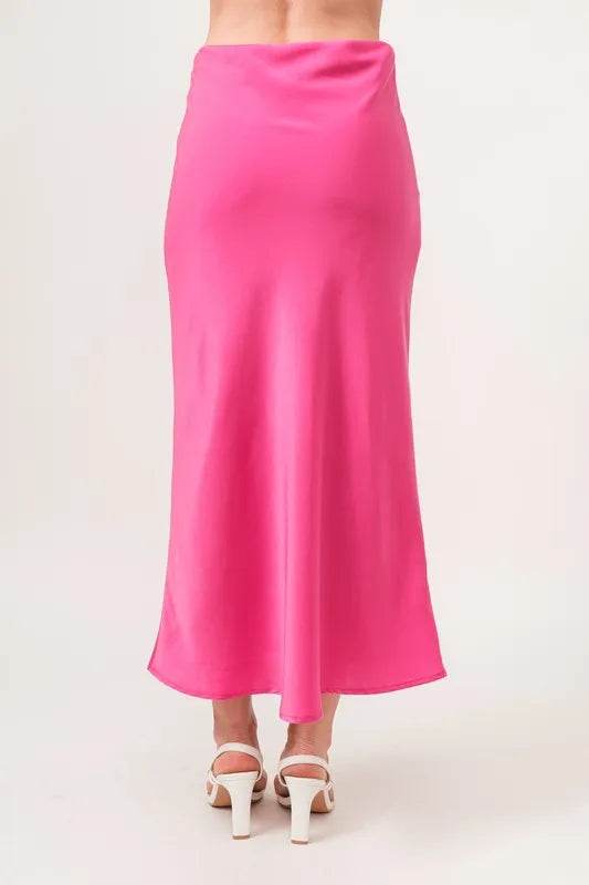 And The Why Solid Satin Midi Skirt - Shop Style & More | Fresh Looks, Everyday Deals & Free Shipping