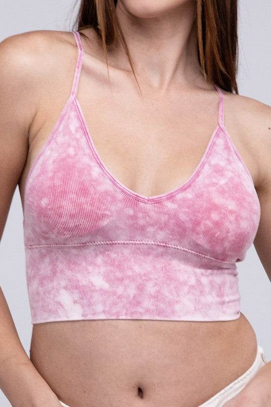 Washed Ribbed Bra Padded Tank Top - Shop Style & More | Fresh Looks, Everyday Deals & Free Shipping
