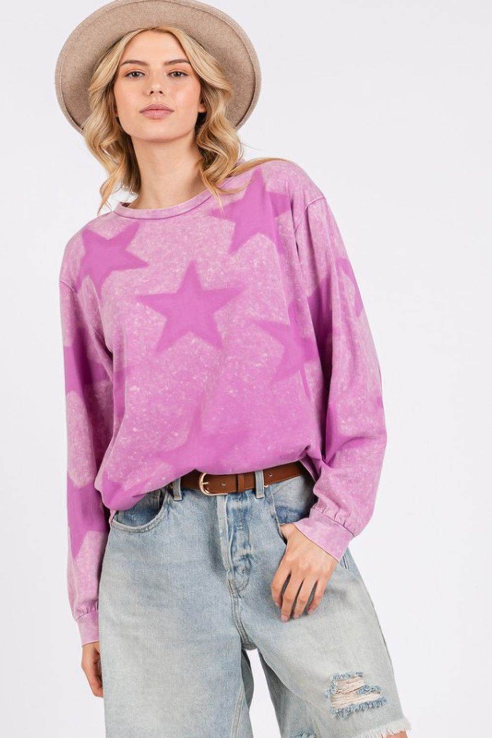 SAGE + FIG Mineral Wash Star Pattern T-Shirt - Shop Style & More | Fresh Looks, Everyday Deals & Free Shipping