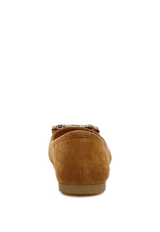 Prajik Rhinestone Buckle Detail Ballerinas - Shop Style & More | Fresh Looks, Everyday Deals & Free Shipping