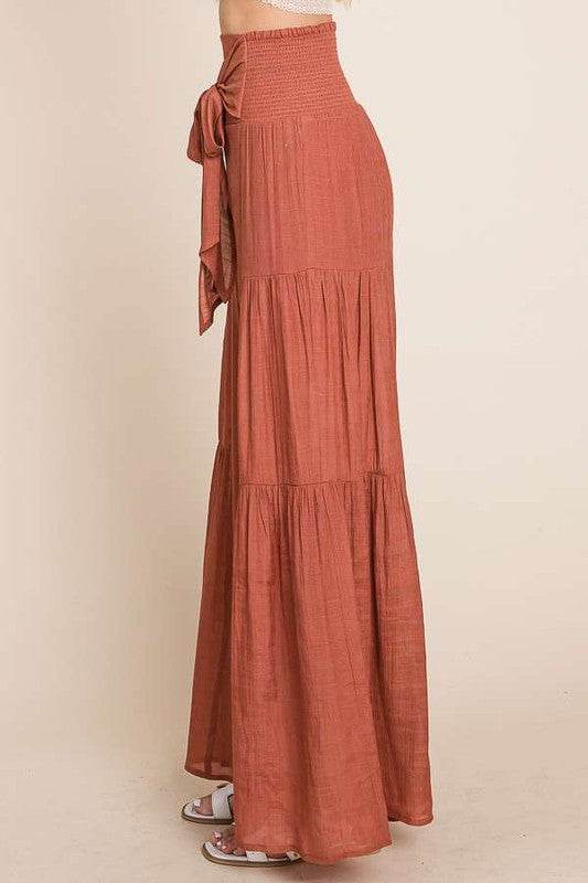 Tie front ruched waist back pants - Shop Style & More | Fresh Looks, Everyday Deals & Free Shipping