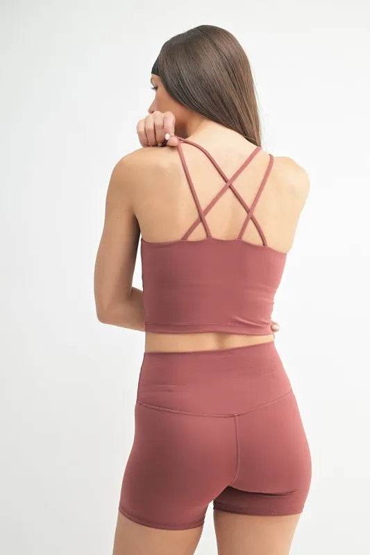 MONO B Venice Cloud Light Crisscross Sports Bra - Shop Style & More | Fresh Looks, Everyday Deals & Free Shipping