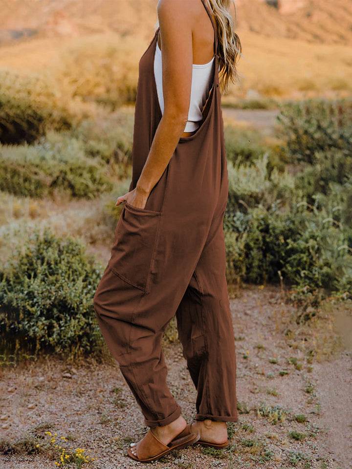 Double Take Full Size Sleeveless V-Neck Pocketed Jumpsuit - Shop Style & More | Fresh Looks, Everyday Deals & Free Shipping