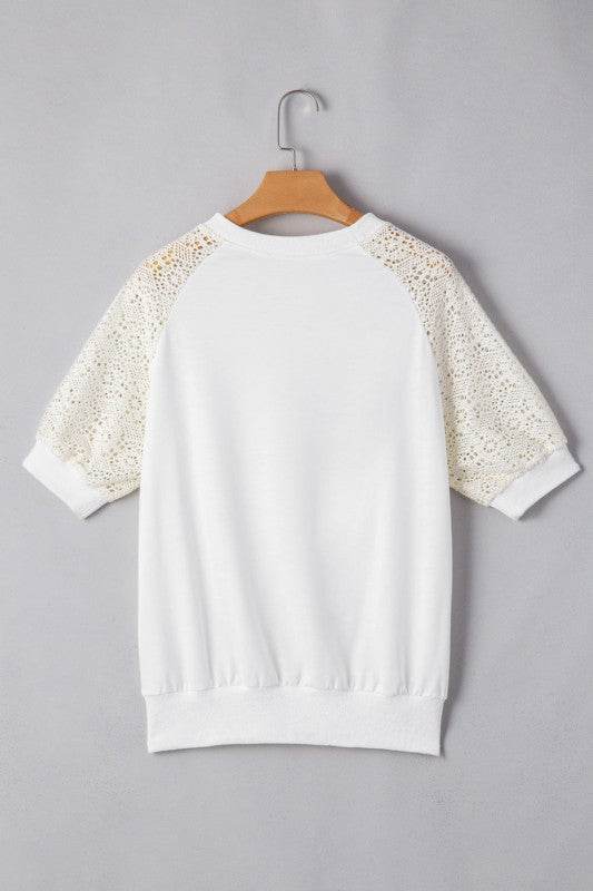 Paulina Lace Crochet Short Sleeve Top - Shop Style & More | Fresh Looks, Everyday Deals & Free Shipping