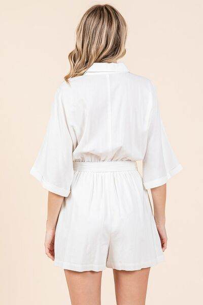 Mittoshop Tie Waist Half Sleeve Romper - Shop Style & More | Fresh Looks, Everyday Deals & Free Shipping