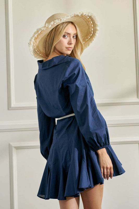 SOLID FLARE SHIRT DRESS KRD4190 - Shop Style & More | Fresh Looks, Everyday Deals & Free Shipping