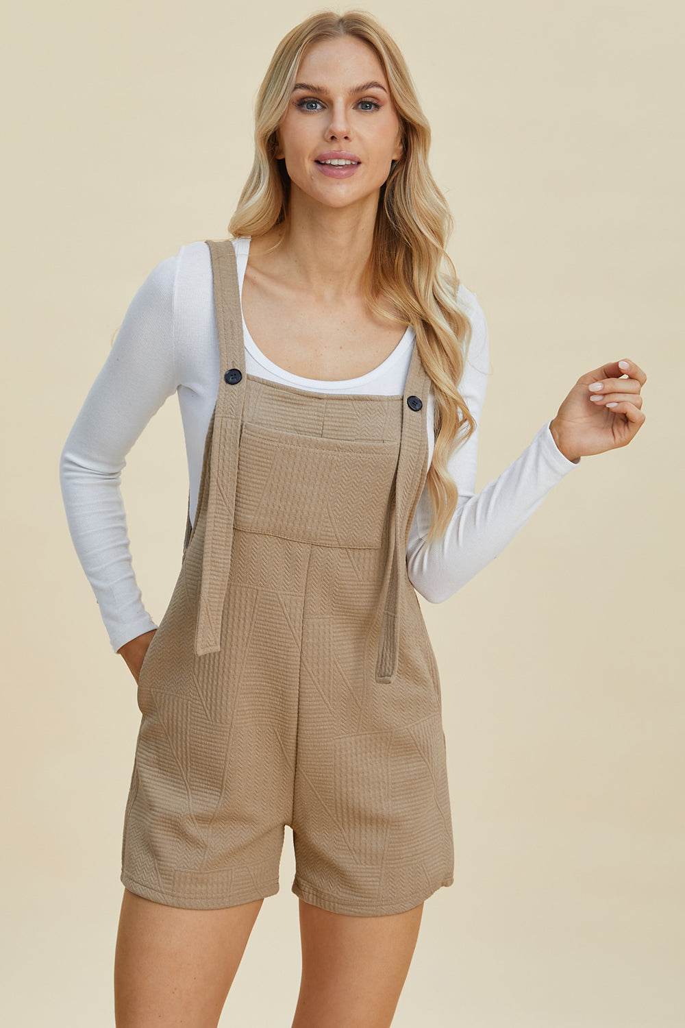 Double Take Full Size Texture Sleeveless Romper - Shop Style & More | Fresh Looks, Everyday Deals & Free Shipping