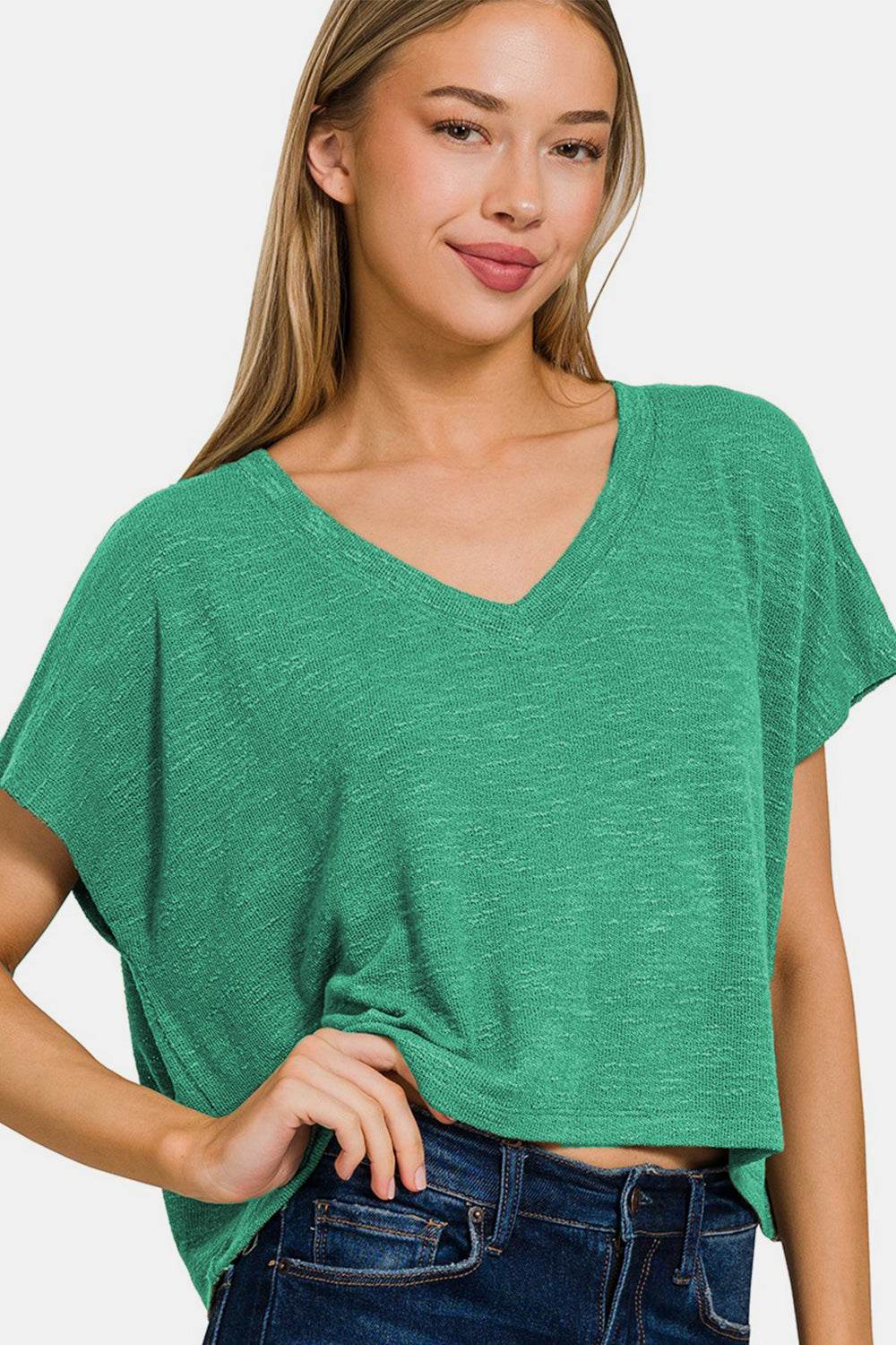Zenana V-Neck Short Sleeve T-Shirt - Shop Style & More | Fresh Looks, Everyday Deals & Free Shipping