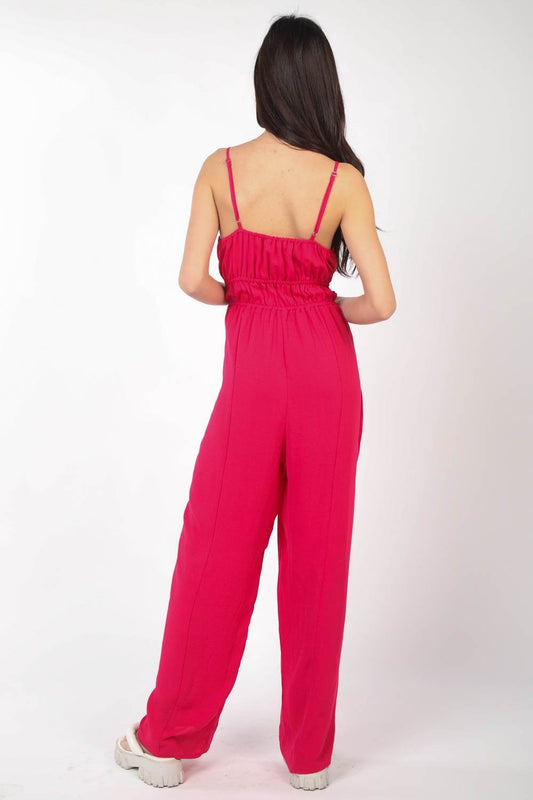 VERY J Pintuck Detail Woven Sleeveless Jumpsuit - Shop Style & More | Fresh Looks, Everyday Deals & Free Shipping
