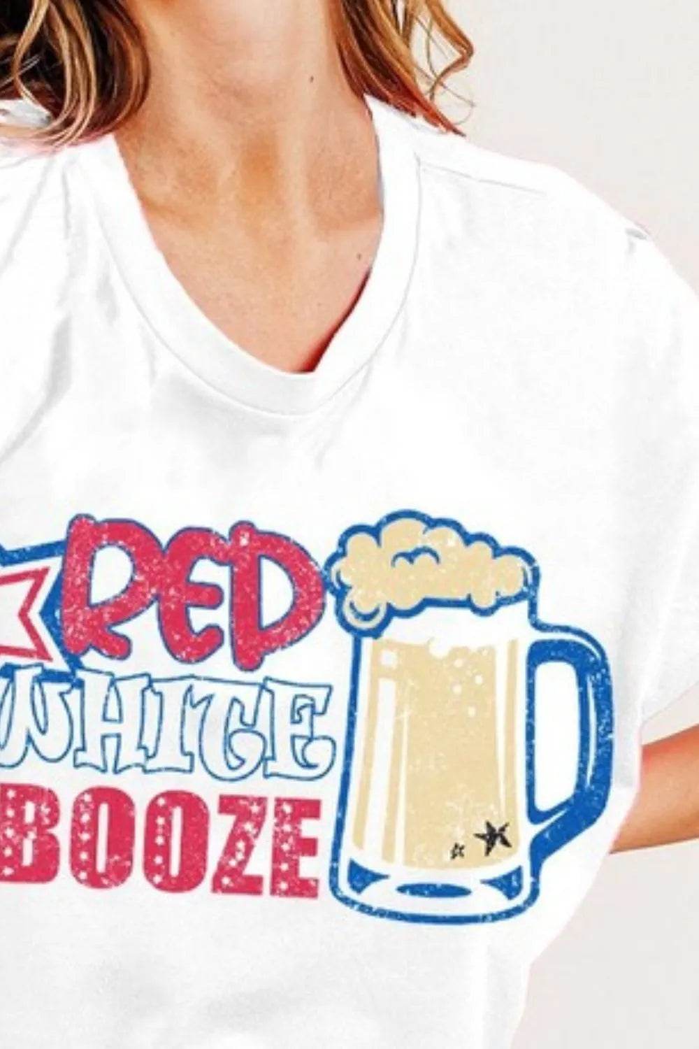 BiBi Red White and Booze Graphic Jersey Top - Shop Style & More | Fresh Looks, Everyday Deals & Free Shipping