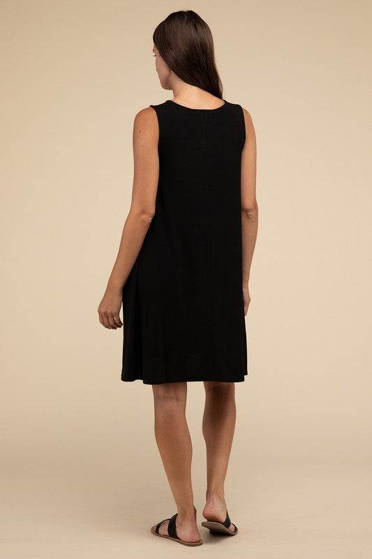 Sleeveless Flared Dress with Side Pockets - Shop Style & More | Fresh Looks, Everyday Deals & Free Shipping