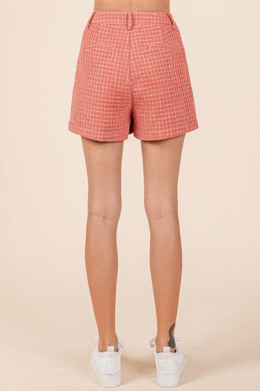 Mittoshop Tweed Classic Shorts with Side Pockets - Shop Style & More | Fresh Looks, Everyday Deals & Free Shipping