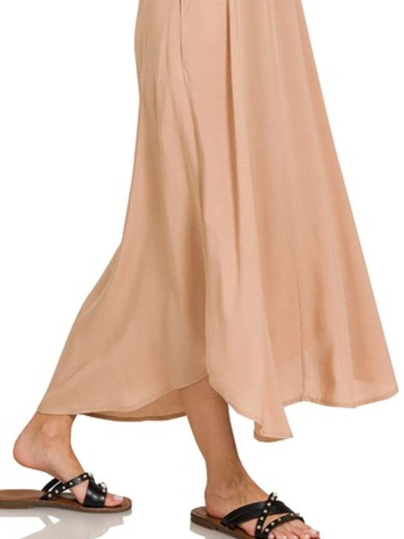 Zenana Woven Arc Hem Cami Dress With Flowy Pockets - Shop Style & More | Fresh Looks, Everyday Deals & Free Shipping