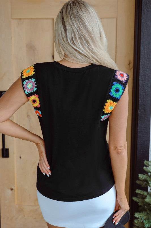 Kelly Floral Crochet Casual Tank Top - Shop Style & More | Fresh Looks, Everyday Deals & Free Shipping