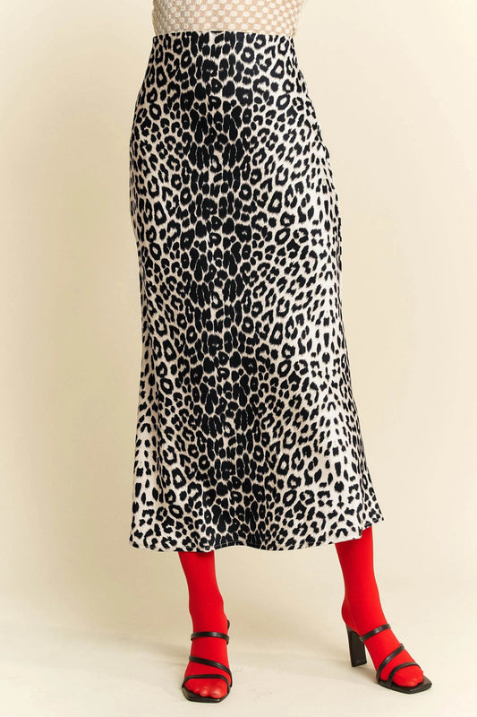 Davi & Dani Leopard Animal Print Long Length Skirt - Shop Style & More | Fresh Looks, Everyday Deals & Free Shipping