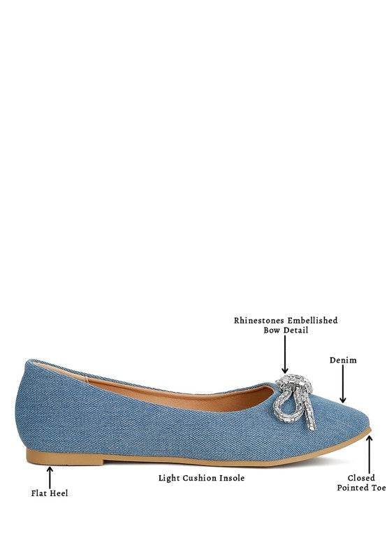 Ellerby Embellished Bow Detail Ballet Flats - Shop Style & More | Fresh Looks, Everyday Deals & Free Shipping