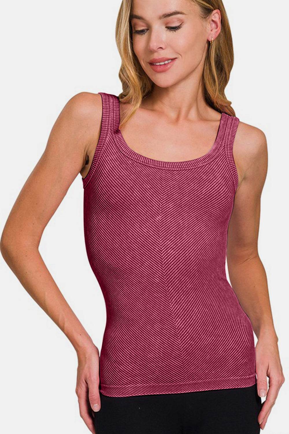Zenana Ribbed Scoop Neck Tank - Shop Style & More | Fresh Looks, Everyday Deals & Free Shipping