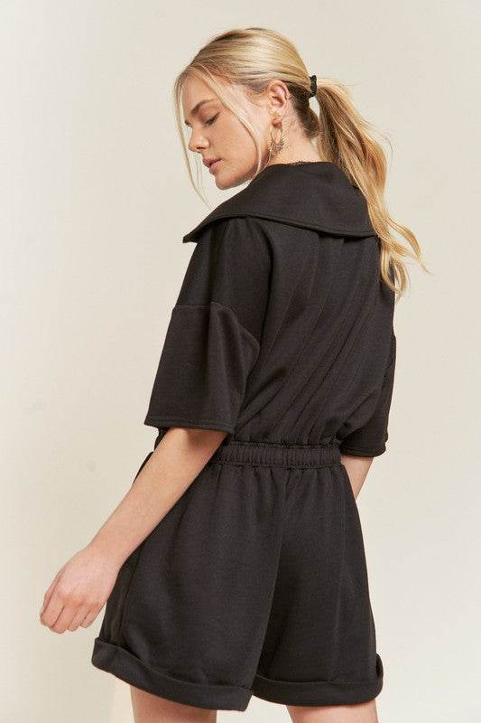 TERRY ZIP FRONT ROMPER - Shop Style & More | Fresh Looks, Everyday Deals & Free Shipping