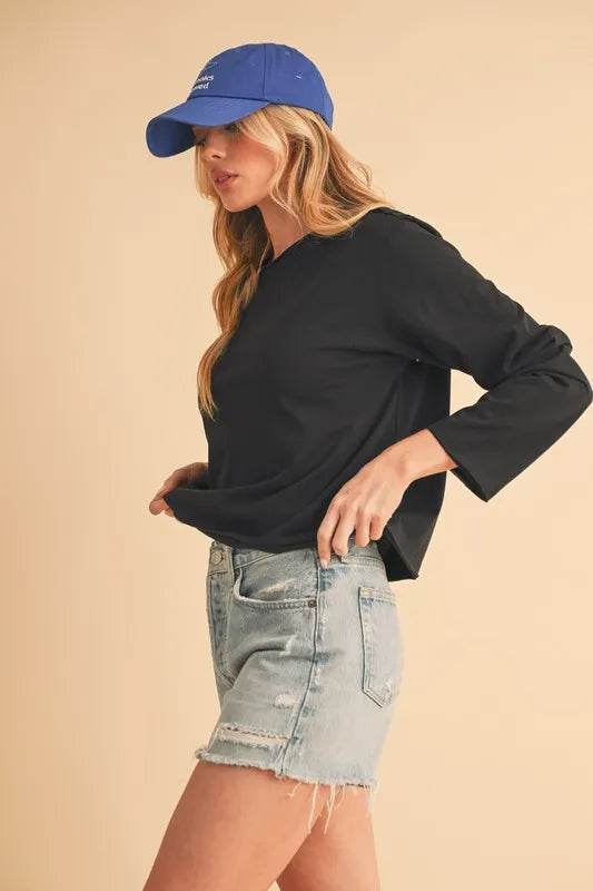 Aemi+Co Round Neck Long Sleeve T-Shirt - Shop Style & More | Fresh Looks, Everyday Deals & Free Shipping