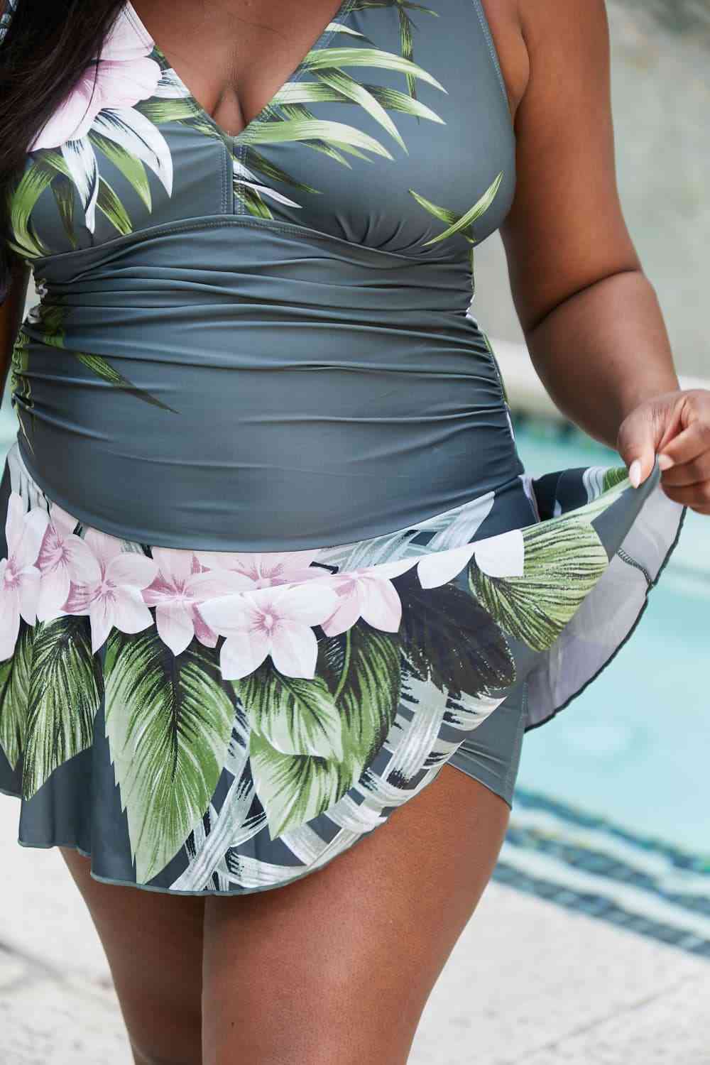 Aloha Forest Swim Dress – Marina West Swim Full Size Clear Waters One-Piece Swimwear