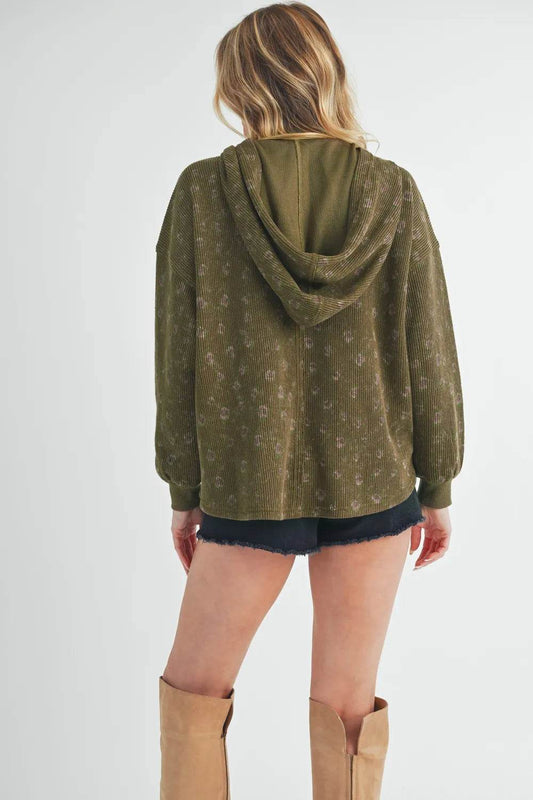 Aemi + Co Floral Button Up Hooded Jacket - Shop Style & More | Fresh Looks, Everyday Deals & Free Shipping