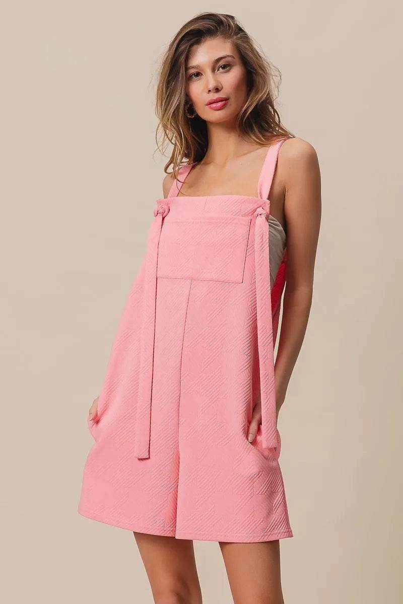 BiBi Texured Jacquard Romper with Side Pockets - Shop Style & More | Fresh Looks, Everyday Deals & Free Shipping