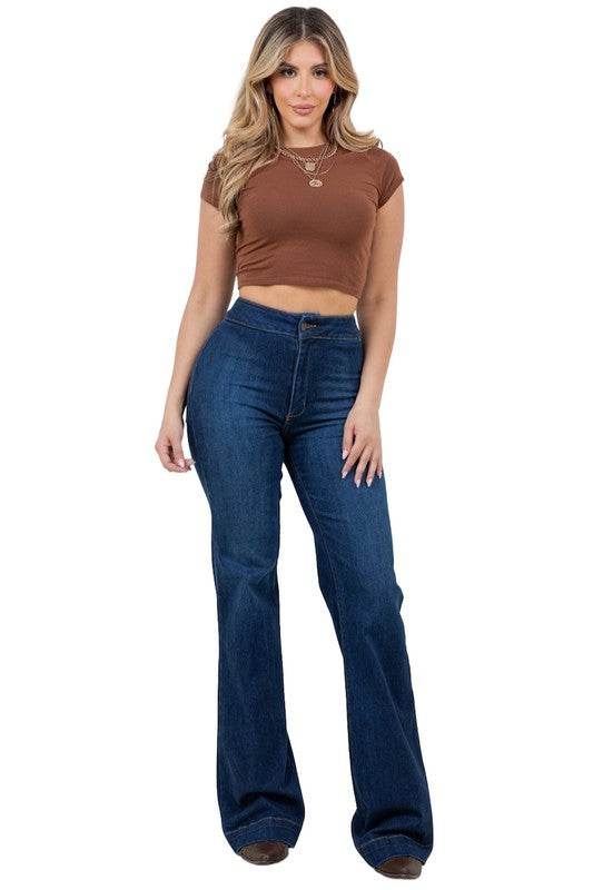 Harley Wide Leg Dark Blue- Inseam 34 - Shop Style & More | Fresh Looks, Everyday Deals & Free Shipping