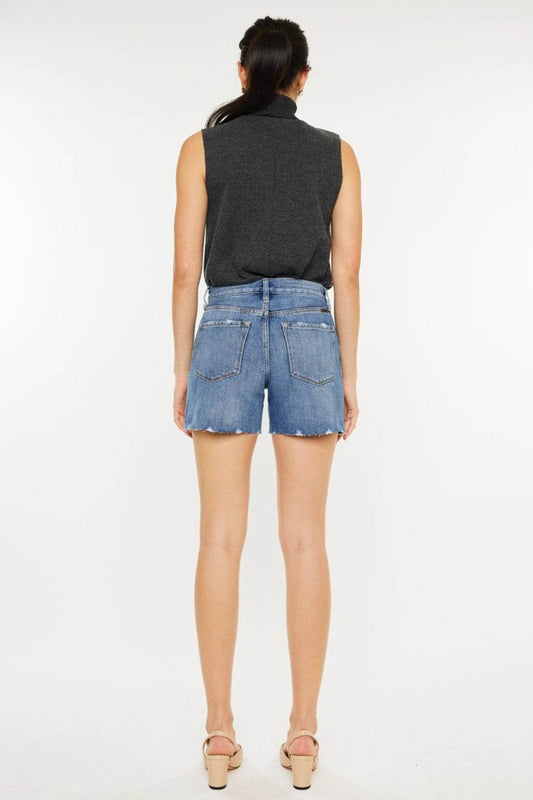 Kancan Distressed High Waist Denim Shorts - Shop Style & More | Fresh Looks, Everyday Deals & Free Shipping