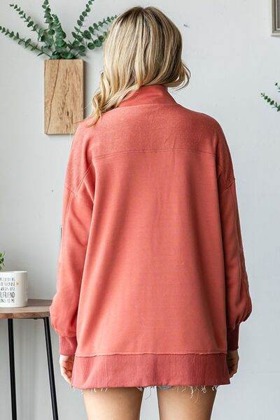 First Love Grommet Split Neck Kangaroo Pocket Sweatshirt - Shop Style & More | Fresh Looks, Everyday Deals & Free Shipping
