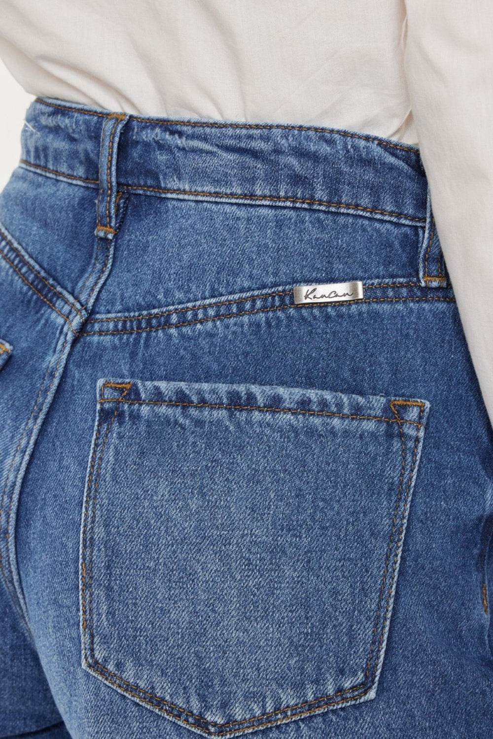 Kancan Distressed Button-Fly High Waist Denim Shorts - Shop Style & More | Fresh Looks, Everyday Deals & Free Shipping