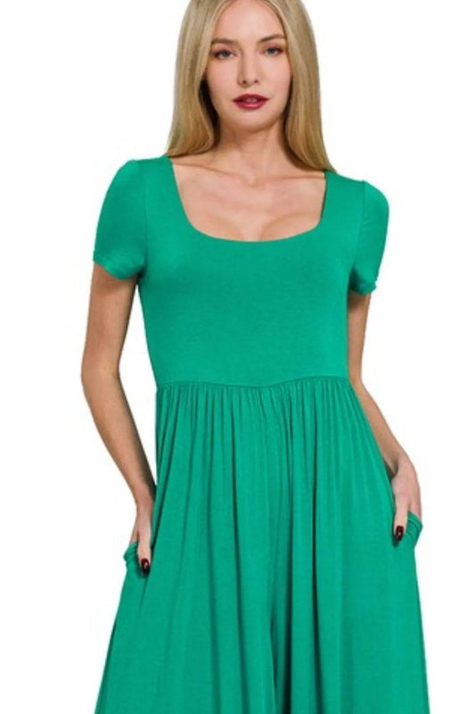 Zenana Double Layered Short Sleeve Jumpsuits - Shop Style & More | Fresh Looks, Everyday Deals & Free Shipping