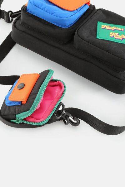 Himawari Removable Strap Nylon Crossbody Bag with EarPods Bag - Shop Style & More | Fresh Looks, Everyday Deals & Free Shipping